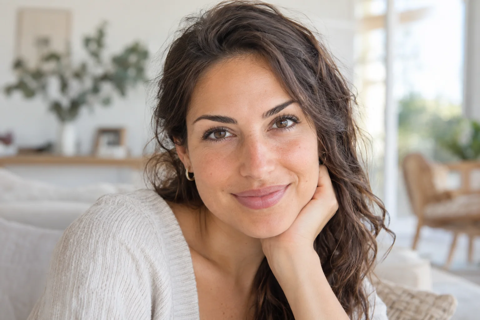 صورة امرأة بالغة يظهر وجهها وعيناها بوضوح ضمن حزمة جراحة العيون بالليزر LASIK أو PRK في إسطنبول